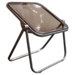 Vintage Plona Folding Chair in Smoked Acrylic by Giancarlo Piretti for Castelli