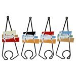 Set of Four Italian Modern Enamel and Steel "Fish" Mounted Coat Hooks by SIVA