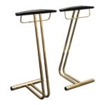 Pair of Vintage Italian Valets / Dress Boys in Polished Brass and Lacquered Wood