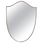 Italian Modernist Ramati Shield Mirror by Vetreria Bonardi
