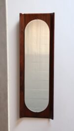 Vintage Italian Modern Rosewood Wall Mirror Designed by Donati for Stil Glass - Image 4