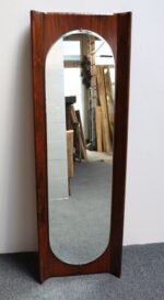 Vintage Italian Modern Rosewood Wall Mirror Designed by Donati for Stil Glass - Image 7