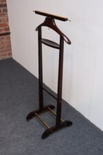 Vintage Fratelli Reguitti Dark Mahogany and Brass Valet in Style of Ico Parisi - Image 5