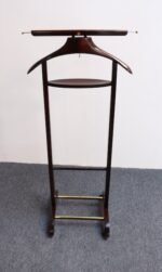 Vintage Fratelli Reguitti Dark Mahogany and Brass Valet in Style of Ico Parisi - Image 9