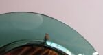 Pair of Vintage Italian Green Glass Teardrop Form Wall Mirrors by Cristal Arte - Image 13