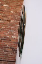 Pair of Vintage Italian Green Glass Teardrop Form Wall Mirrors by Cristal Arte - Image 9