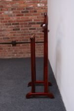 Vintage Brass and Stained Red Mahogany Valet by Fratelli Reguitti - Image 12