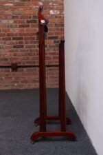 Vintage Brass and Stained Red Mahogany Valet by Fratelli Reguitti - Image 14