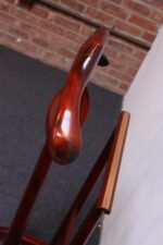 Vintage Brass and Stained Red Mahogany Valet by Fratelli Reguitti - Image 23