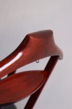 Vintage Brass and Stained Red Mahogany Valet by Fratelli Reguitti - Image 25