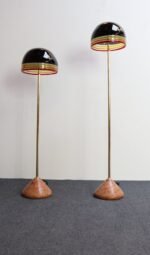 Set of Two "Febo" Floor Lamps in Glass and Marble by Roberto Pamio for Leucos - Image 3