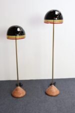 Set of Two "Febo" Floor Lamps in Glass and Marble by Roberto Pamio for Leucos - Image 5