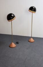 Set of Two "Febo" Floor Lamps in Glass and Marble by Roberto Pamio for Leucos - Image 7