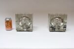 Pair of Glass Cubosfera Table Lamps by Alessandro Mendini for Fidenza Vetraria - Image 7
