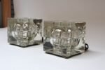 Pair of Glass Cubosfera Table Lamps by Alessandro Mendini for Fidenza Vetraria - Image 4
