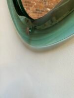 Pair of Vintage Italian Green Glass Teardrop Form Wall Mirrors by Cristal Arte - Image 22