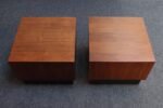 Pair of Midcentury Walnut Plinth Base Side Tables Attributed to Adrian Pearsall - Image 11