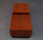 Pair of Midcentury Walnut Plinth Base Side Tables Attributed to Adrian Pearsall - Image 5