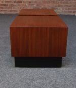 Pair of Midcentury Walnut Plinth Base Side Tables Attributed to Adrian Pearsall - Image 7