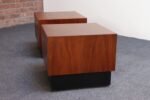 Pair of Midcentury Walnut Plinth Base Side Tables Attributed to Adrian Pearsall - Image 8