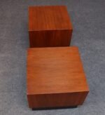 Pair of Midcentury Walnut Plinth Base Side Tables Attributed to Adrian Pearsall - Image 9