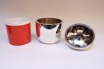 Vintage Italian Modern Silver-Plated "Pepper" Ice Bucket with Red Interior - Image 14
