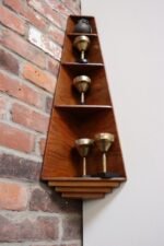 Art Deco Plywood Hanging Corner Shelf / Wall Bracket - Image 6