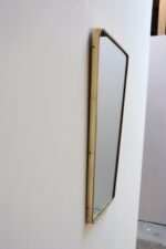 Italian Modern Contour Wall Mirror with Beaded Brass Frame after Gio Ponti - Image 5