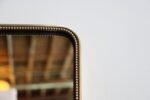 Italian Modern Contour Wall Mirror with Beaded Brass Frame after Gio Ponti - Image 10
