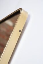 Italian Modern Contour Wall Mirror with Beaded Brass Frame after Gio Ponti - Image 11