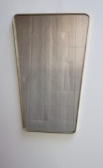 Italian Modern Contour Wall Mirror with Beaded Brass Frame after Gio Ponti - Image 2