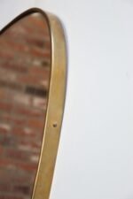 Vintage Italian Distressed Oblong Wall Mirror with Brass Frame after Gio Ponti - Image 29