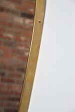 Vintage Italian Distressed Oblong Wall Mirror with Brass Frame after Gio Ponti - Image 28