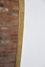 Vintage Italian Distressed Oblong Wall Mirror with Brass Frame after Gio Ponti - Image 27
