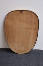 Vintage Italian Distressed Oblong Wall Mirror with Brass Frame after Gio Ponti - Image 10