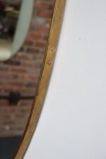 Italian Modern Oval Wall Mirror with Brass Frame after Gio Ponti - Image 14