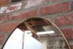 Vintage Italian Elliptical Wall Mirror with Brass Frame after Gio Ponti - Image 19