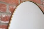 Vintage Italian Elliptical Wall Mirror with Brass Frame after Gio Ponti - Image 10