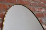 Vintage Italian Elliptical Wall Mirror with Brass Frame after Gio Ponti - Image 23
