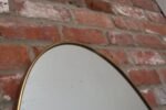 Vintage Italian Elliptical Wall Mirror with Brass Frame after Gio Ponti - Image 21
