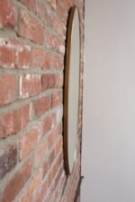 Vintage Italian Elliptical Wall Mirror with Brass Frame after Gio Ponti - Image 6