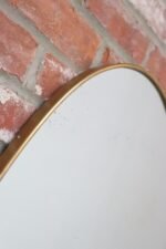 Vintage Italian Elliptical Wall Mirror with Brass Frame after Gio Ponti - Image 22