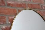 Vintage Italian Elliptical Wall Mirror with Brass Frame after Gio Ponti - Image 15