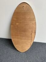 Italian Modern Oval Wall Mirror with Brass Frame after Gio Ponti - Image 11