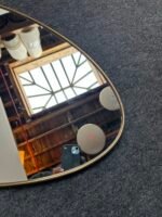 Italian Modern Oval Wall Mirror with Brass Frame after Gio Ponti - Image 23