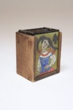 Vintage Polish Folk Art Hand-Painted Wooden Playing Card Holder by Irena Makowey - Image 7