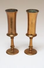 Pair of Vintage Arts and Crafts Style Copper Goblets / Bud Vases - Image 7