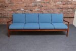 Danish Modern Four Seat Teak "Senator" Sofa by Ole Wanscher for France and Son - Image 2