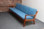 Danish Modern Four Seat Teak "Senator" Sofa by Ole Wanscher for France and Son - Image 9