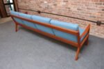Danish Modern Four Seat Teak "Senator" Sofa by Ole Wanscher for France and Son - Image 14